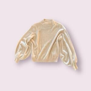 Ted Baker Women's Beige Knit Sweater‎ with Balloon Sleeves